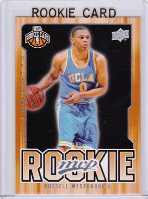 Tarjeta de novato Russell Westbrook 2008 Upper Deck MVP RC Baloncesto Bruins ¡TRUENO! Foto 1 de 2