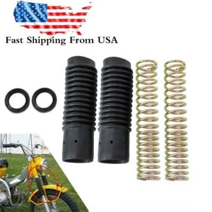 Front Fork Boots Rebuild Kit Seal Spring For Honda CS90 CB125 CS90 CT 90 CT110 - Picture 1 of 12