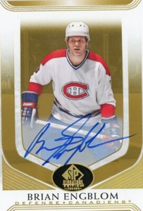 2020-21 SP SIGNATURE EDITION LEGENDS AUTOGRAPH GOLD FOIL CANADIENS Brian Engblom