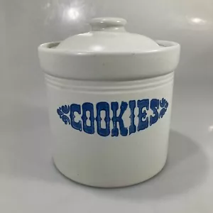Tarro de galletas de gres azul Pfaltzgraff Yorktowne bote 1,5 cuartos 508 hecho en EE. UU. - Imagen 1 de 5