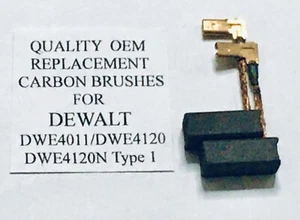 2 REPLACEMENT CARBON BRUSHES FOR DEWALT N097696 DWE4011, DWE4120 AND DWE4120N - Picture 1 of 5
