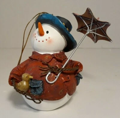 Kirkland Muñeco de Nieve Adorno ABRIL Mes DÍA LLUVIOSO Repuesto Paraguas Pato Foto 1 de 4