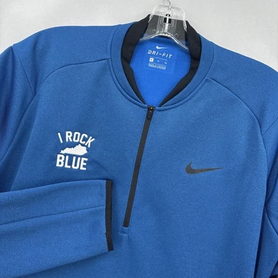 Kentucky Wildcats Nike Dri-FIT Pullover Mens XL Half Zip Athletic Rock Blue UK - Image 1 of 4