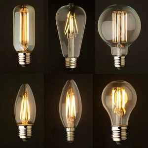 Vintage Filament E14 E27 Edison  LED Bulb Decorative Industrial Light Dimmable - Picture 1 of 48