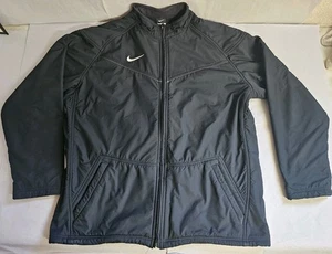 Nike Men’s Black Fleece Lined Full Zip Jacket Size XL 453352-010 Warm Athletic - Picture 1 of 10