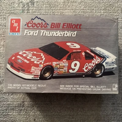 Bill Elliott #9 Coors Cerveza Ford Thunderbird Escala 1:25 AMT Ertl Modelo Coche Kit Foto 1 de 2