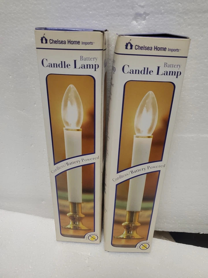2 luces de vela eléctricas a batería de 9" inalámbricas interiores para sala de vacaciones  Foto 1 de 1