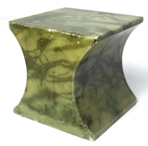 Vintage Alabaster Marble Pedestal Paperweight Bookend Carved Italy MCM Sculpture - Picture 1 of 21