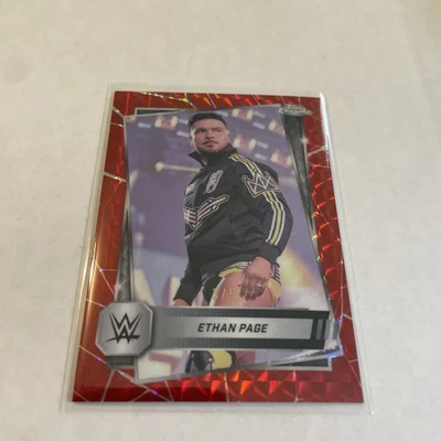 2025 Topps Chrome WWE Ethan Page #26 Red /5 SSP - Image 1 of 4