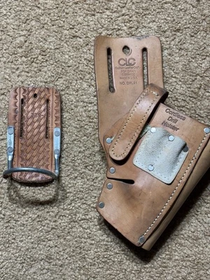 Custom Leather Craft Cordless Drill Holder and Hammer Holder. Made In USA - Image 1 of 4