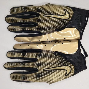 NIKE Vapor Jet 7.0 Football Gloves Receiver Gold & Black Size Large - Picture 1 of 9