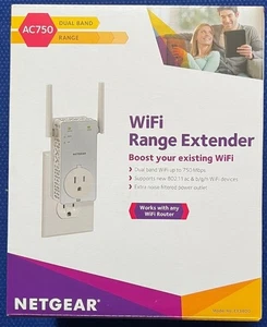 NEW Netgear EX3800 AC750 Range extender Repeater 802.11ac WIFI HD Streaming - Picture 1 of 6