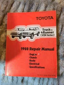 1988 Toyota 4-Runner & Truck Shop Service Repair Manual Book Engine Drivetrain - Picture 1 of 2