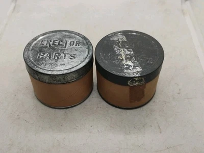 Juego de 2 piezas Gilbert Erector años 60 lata fondo acero Foto 1 de 3