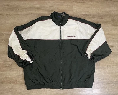 Vintage 90s Reebok Full Zip Windbreaker lightweight Jacket Size 2XL Colorblock - Image 1 of 4