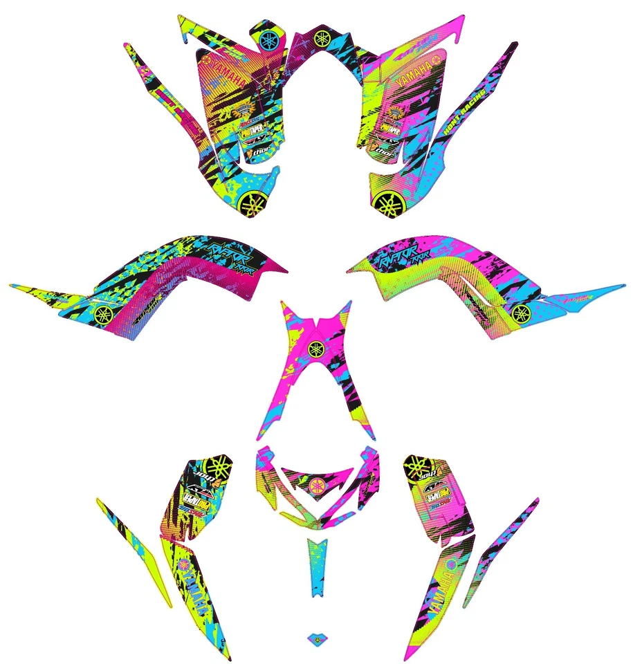 Подходит для Yamaha Raptor 700R графический набор 2013 до 2020 наклейки набор - Изображение 1 из 1