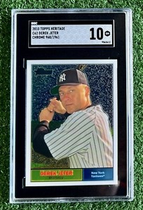2010 Topps Heritage Chrome DEREK JETER SGC 10 GEM MINT /1961 New York Yankees