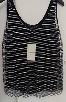 Stunning BNWT M&S Autograph double layer all over diamante vest top - Image 1 of 4