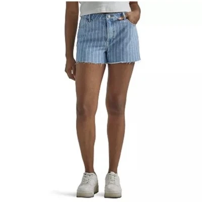 Pantalones Cortos de Jean Wrangler Azul Piedra Rayas De Colección Corte Talla 14 Nuevos con Etiquetas Foto 1 de 4