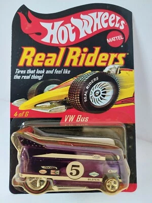 Autobús VW Serie 4 Hot Wheels Real Riders púrpura # 4 de 6 Foto 1 de 4