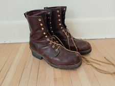 Men's 8" Chippewa Utility Work Boots Size 13 W Brown - LOGGER STEEL TOE