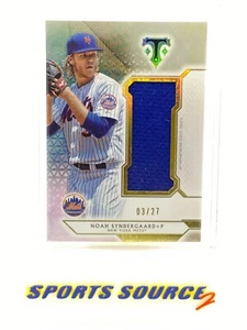 Tarjeta de parche de béisbol Noah Syndergaard 2018 Topps Triple Threads/27 #SJR-NS1 - Imagen 1 de 2