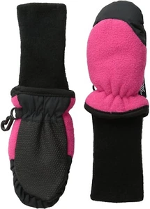 Tundra Boots 241704 Girls Kids Snowstoppers Fleece Mittens Fuchsia Size X-Small - Picture 1 of 2