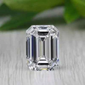 5.30 Ct Loose Moissanite Emerald Cut 9x11 mm D Color, IF Clarity, AGL Certified - Picture 1 of 5