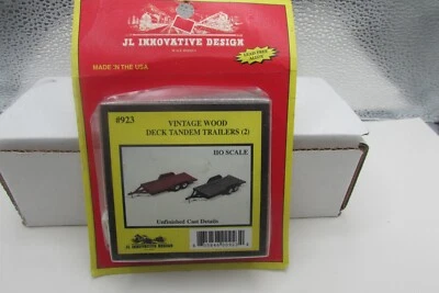 HO Scale JL Innovative Design 923 Vintage Wood Deck Tandem Trailers(2) - Image 1 of 2
