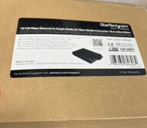Convertisseur média fibre monomode StarTech 10/100 Mbps SC 30 km - ET90110SM302 - Photo 1/4