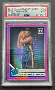 Zion Williamson PSA 9 MINT 2019-20 Panini Optic Rated Rookie Hyper Pink RC - Picture 1 of 2