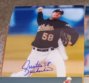 Justin Duchscherer Oakland Athletics AS SIGNED AUTOGRAPHED 8x10 Photo COA - Picture 1 of 1