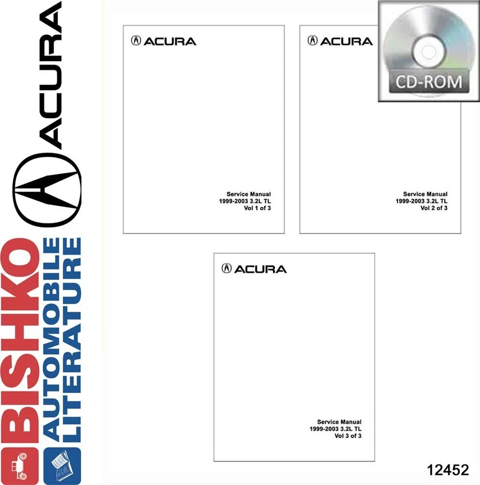 Acura 1999 2000 2001 2002 2003 3,2 L TL manual de reparación de taller motor DVD Foto 1 de 1