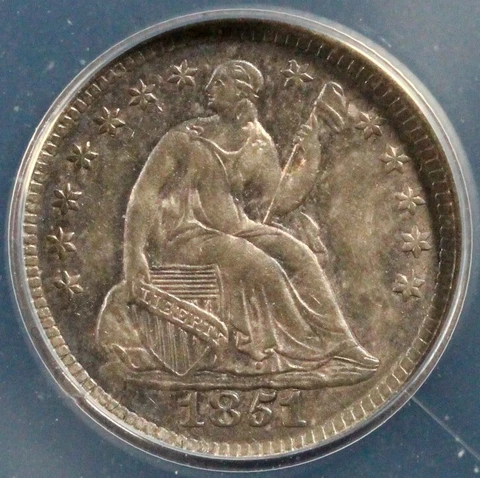 1851-O H10c Seated Liberty Half Dime ANACS AU 53 Cover