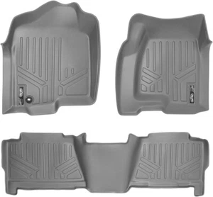 SMARTLINER Custom Fit Floor Mats Grey For 99-07 Silverado/Sierra - SUV Crew Cab - Picture 1 of 9