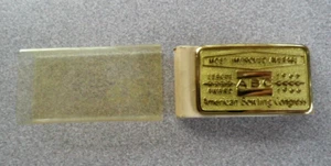 orig. 1965-66 A.B.C. American Bowling Congress *BELT BUCKLE* in Original Casing - Picture 1 of 3