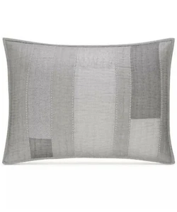 Funda de almohada estándar acolchada gris rayas rotas Hotel Collection - Imagen 1 de 2