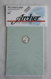 Papel mediano húmedo Archer (convertir transferencia seca en tobogán de agua) (2 hojas) AR22001 - Imagen 1 de 1
