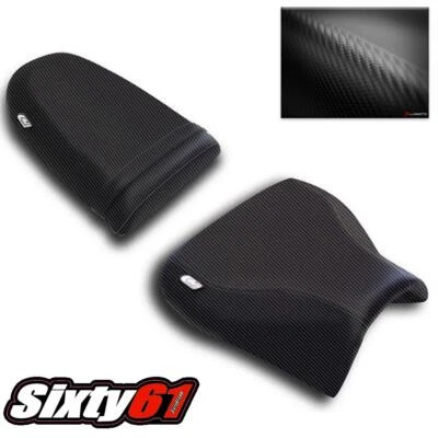 Suzuki GSXR 750 Seat Covers 2001 2002 2003 Luimoto Front Rear Suzuki Black - Изображение 1 из 2