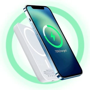 Magnetic Wireless Portable Charger, 5000mAh Magnetic Battery Pack 15W PD Fast... - Picture 1 of 6