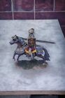 7" Medieval Charging Knight and Horse with Shield Sculpture