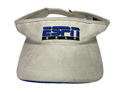 Vtg y2k ESPN GOLF Brown/Blue DISNEY SUMMER VISOR Course Sun Hat Running Gym Cap — 第 1/4 张图片