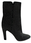 Jimmy Choo Black Suede Silver Studded Boots $1595 'Tari' Booties 36 5.5 Italy