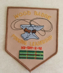 BSA Woodbadge Jacket Patch W2-589-2-92 Forging Leadership - Picture 1 of 2