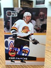 1991-92 PRO SET #241 CLIFF RONNING SIGNED AUTOGRAPHED CARD