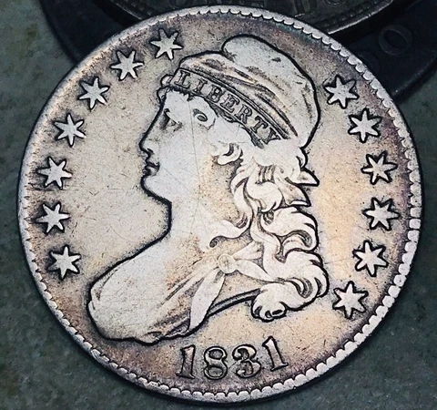 1831 Capped Bust Half Dollar 50C Ungraded Choice 90% Silver US Coin CC17509 Cover