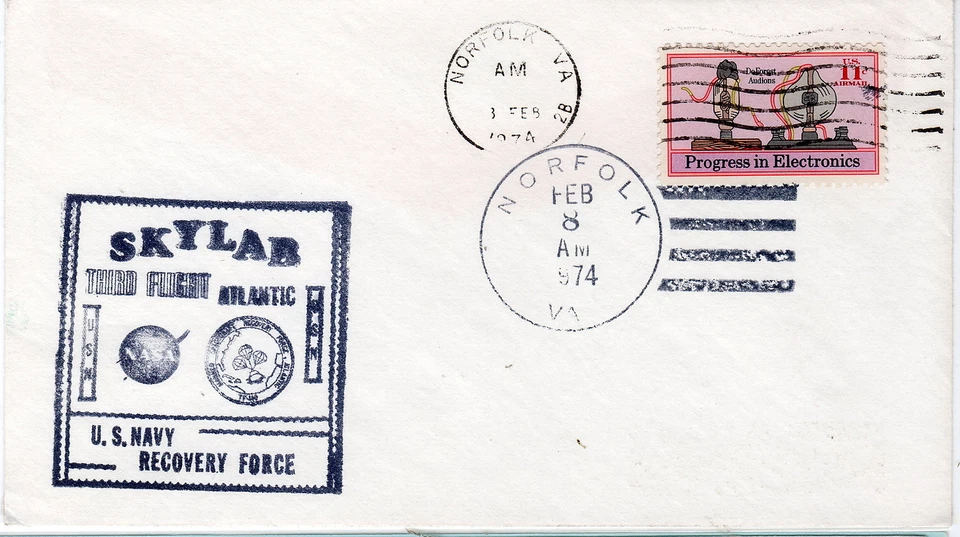 SkyLab 3rd Flight US Navy Recovery Force TF140 Norfolk VA 8 Nov 1974 Black Cache - Image 1 of 1