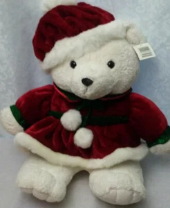 Teddy Bear Christmas 2003 Dan Dee Girl White 18" Red Clothes  - Bild 1 von 6