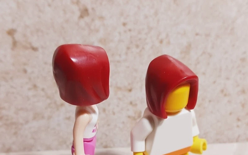 New LEGO Red Hood Riding Grandma Scarf Dark Red Maroon Peasant Hat Wrap Head - Image 1 of 1