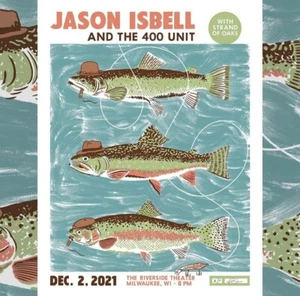Jason Isbell & 400 Unit Poster 2/2/2021 Milwaukee WI Signed A/P Edition!!! - Picture 1 of 1